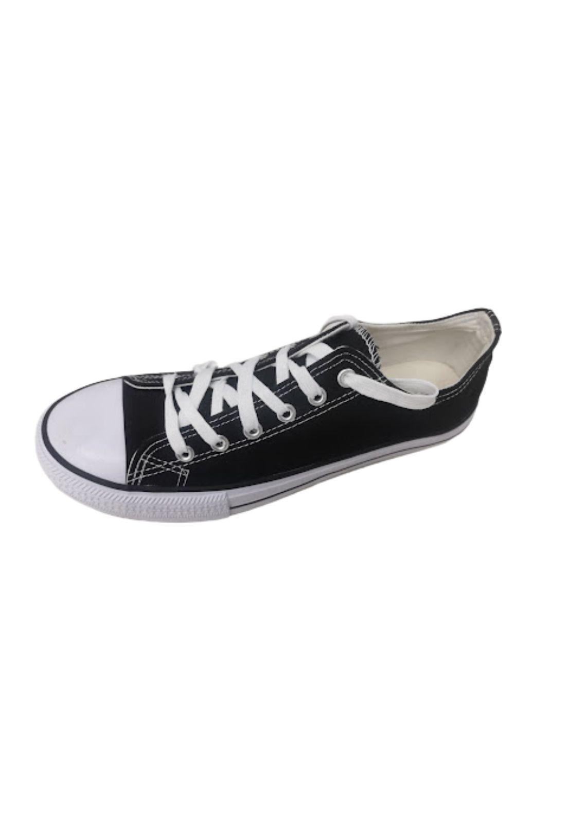 Zapatillas Urbanas Lona Negro-0