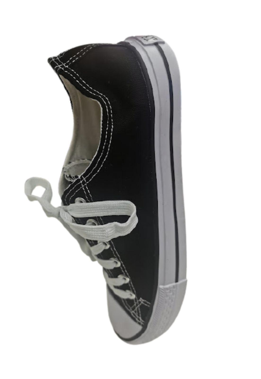 Zapatillas Urbanas Lona Negro-2