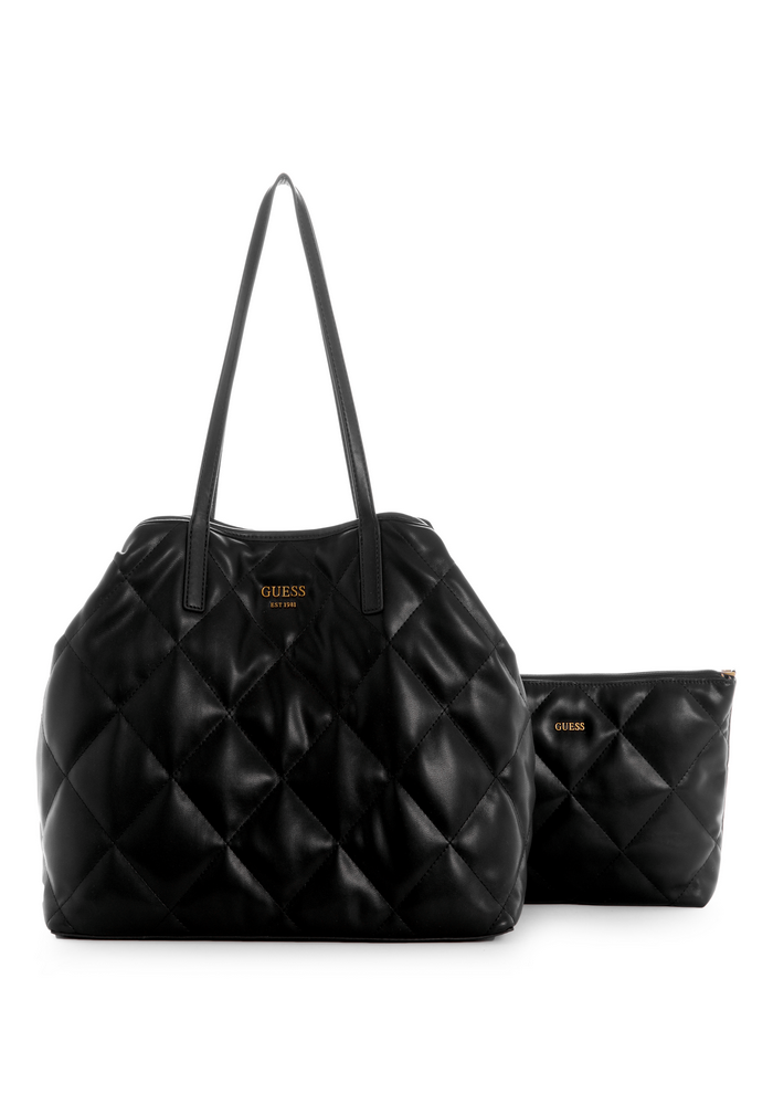 Cartera Vikky Large Tote Bla Negro Guess-0