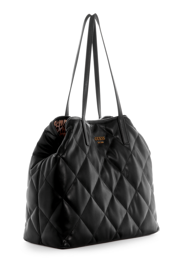 Cartera Vikky Large Tote Bla Negro Guess-3