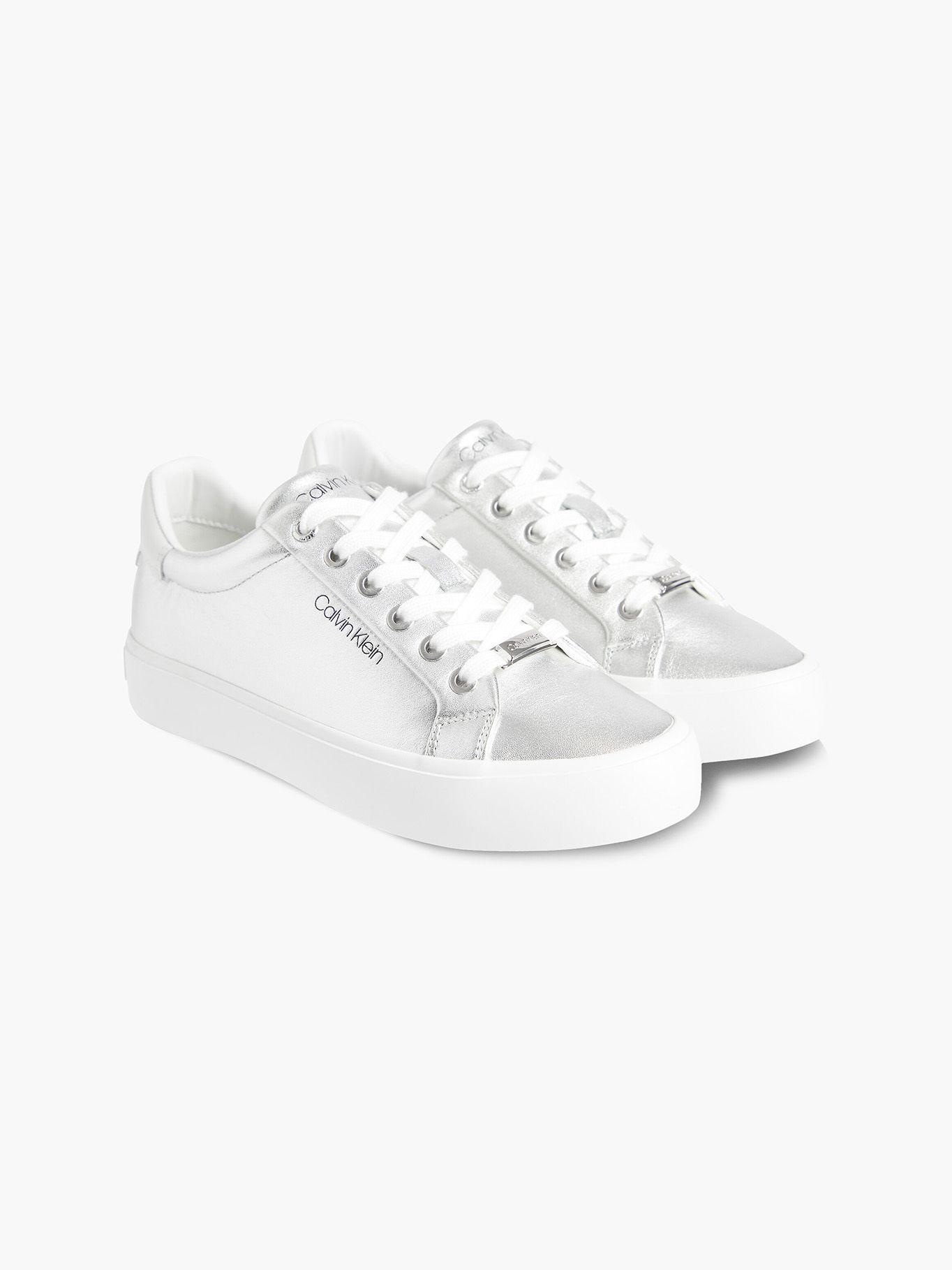 Zapatilla Urbana Lace Up Mtlc Plateado Calvin Klein-0
