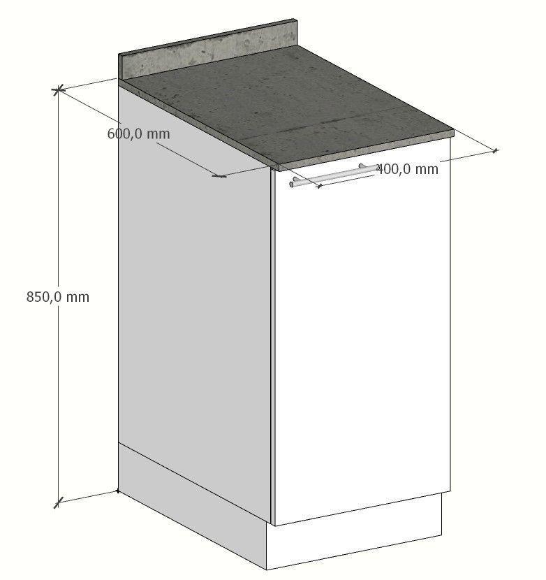 MUEBLE COCINA MODULAR 100% ARMADO CUBIERTA 1 PUERTA BLANCO-3