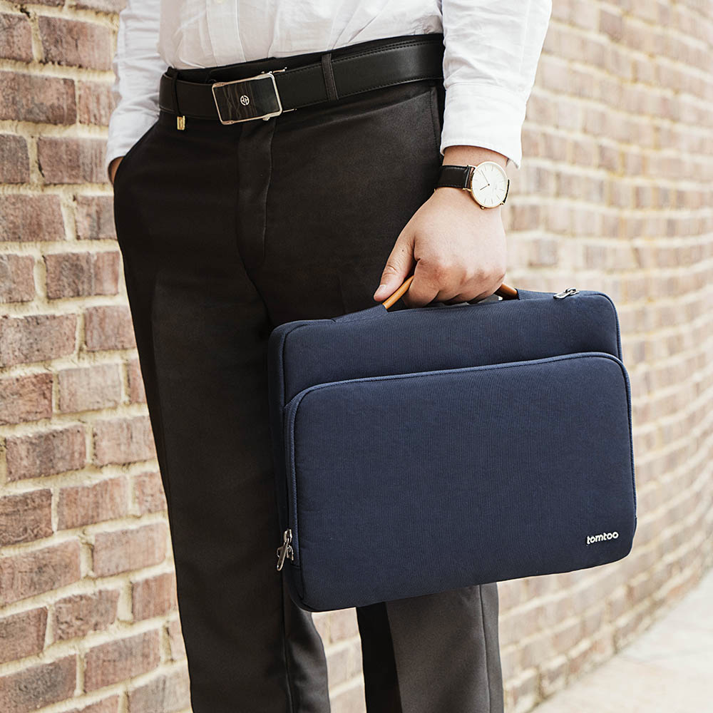 Tomtoc-funda A14 Para 14''Notebook/Macbook- Azul -3