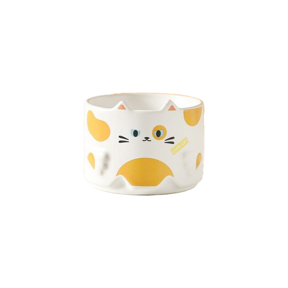 Taza Cafe Ceramica Apilable Forma Gato 300ml-0