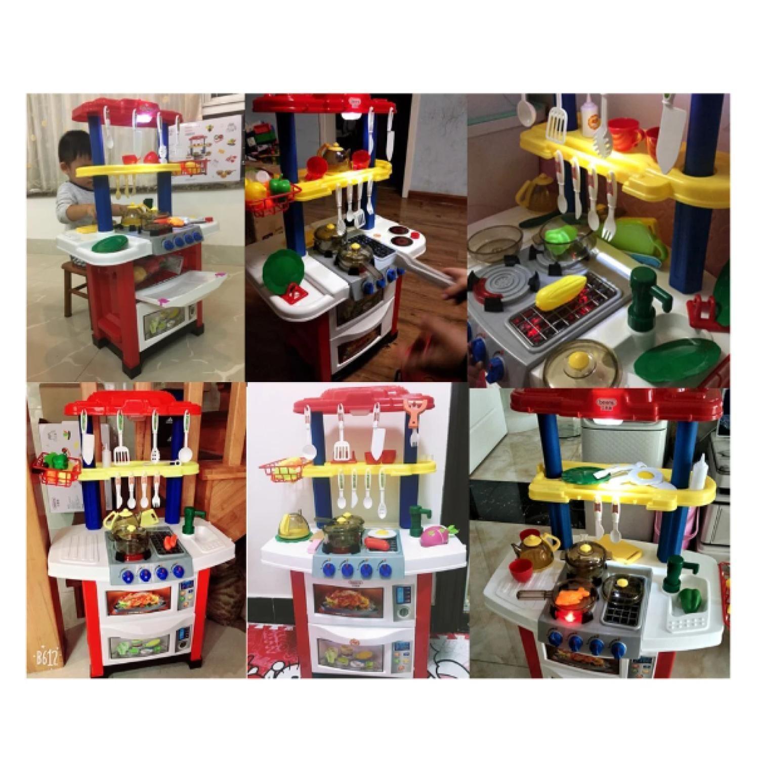 Juguete Cocina 60cm Con Luces Sonidos Y Accesorios Rojo-3