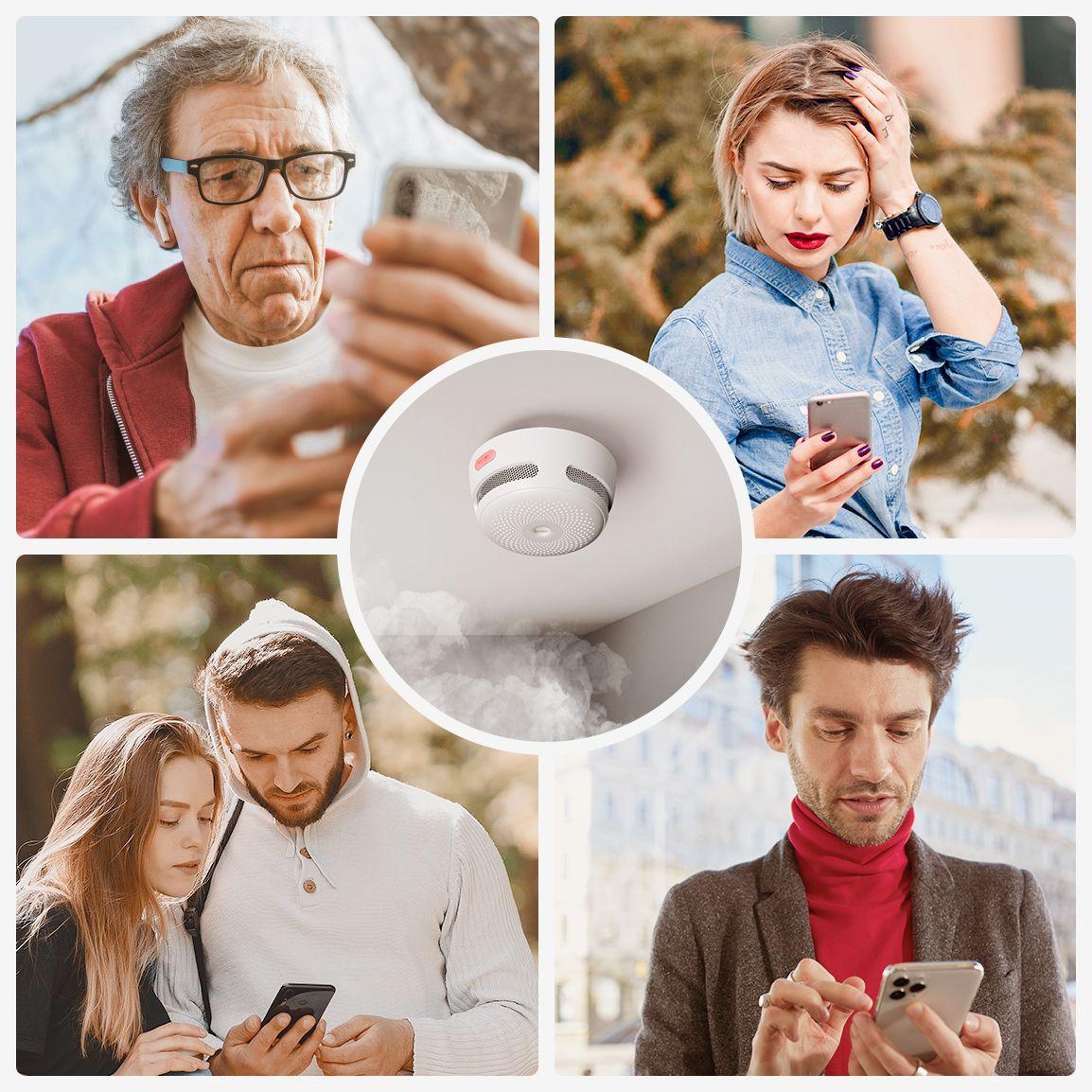 Detector Sensor Alarma de humo XS01-WX WIFI-5