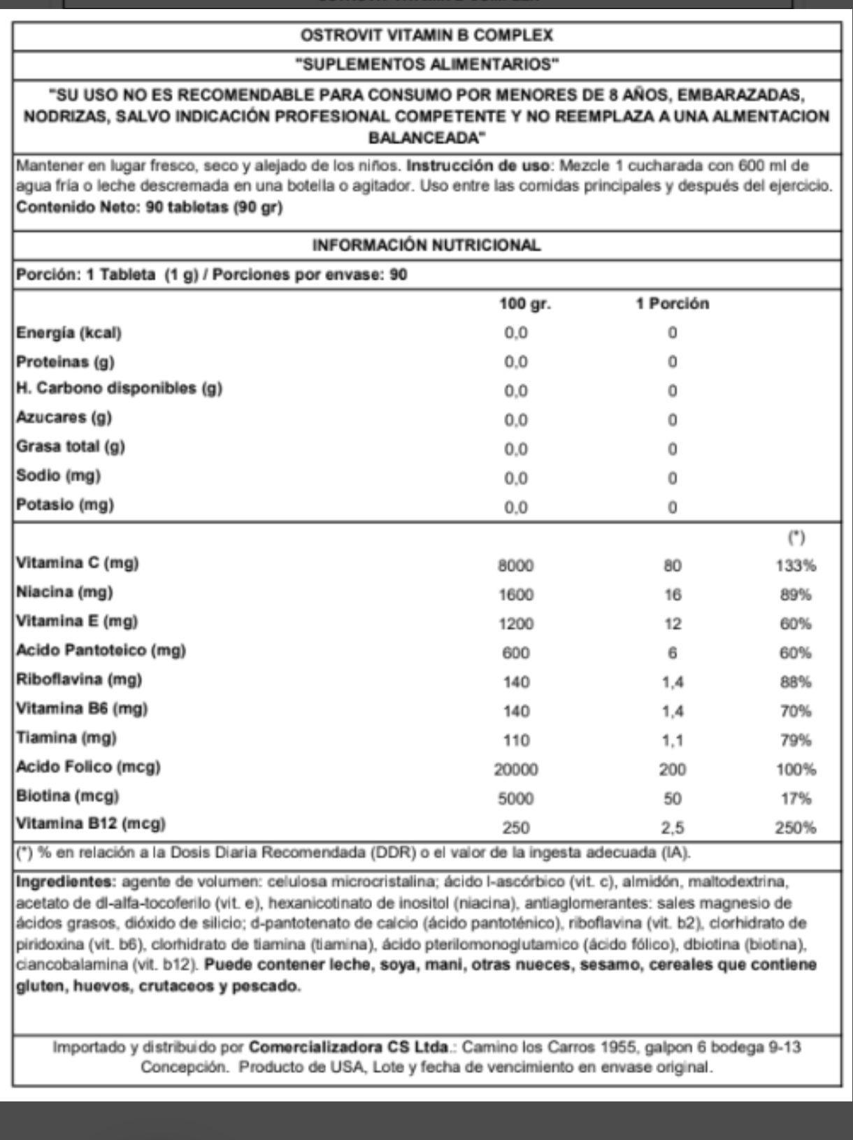 VITAMIN B COMPLEX 90 TABS OSTROVIT-2