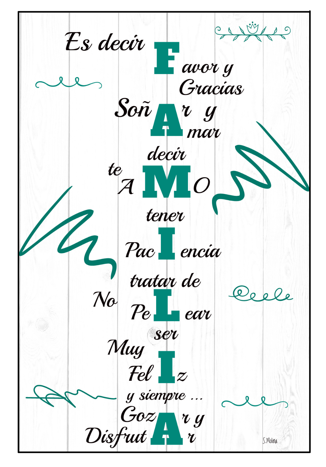 CUADRO DE MADERA "FAMILIA"-0