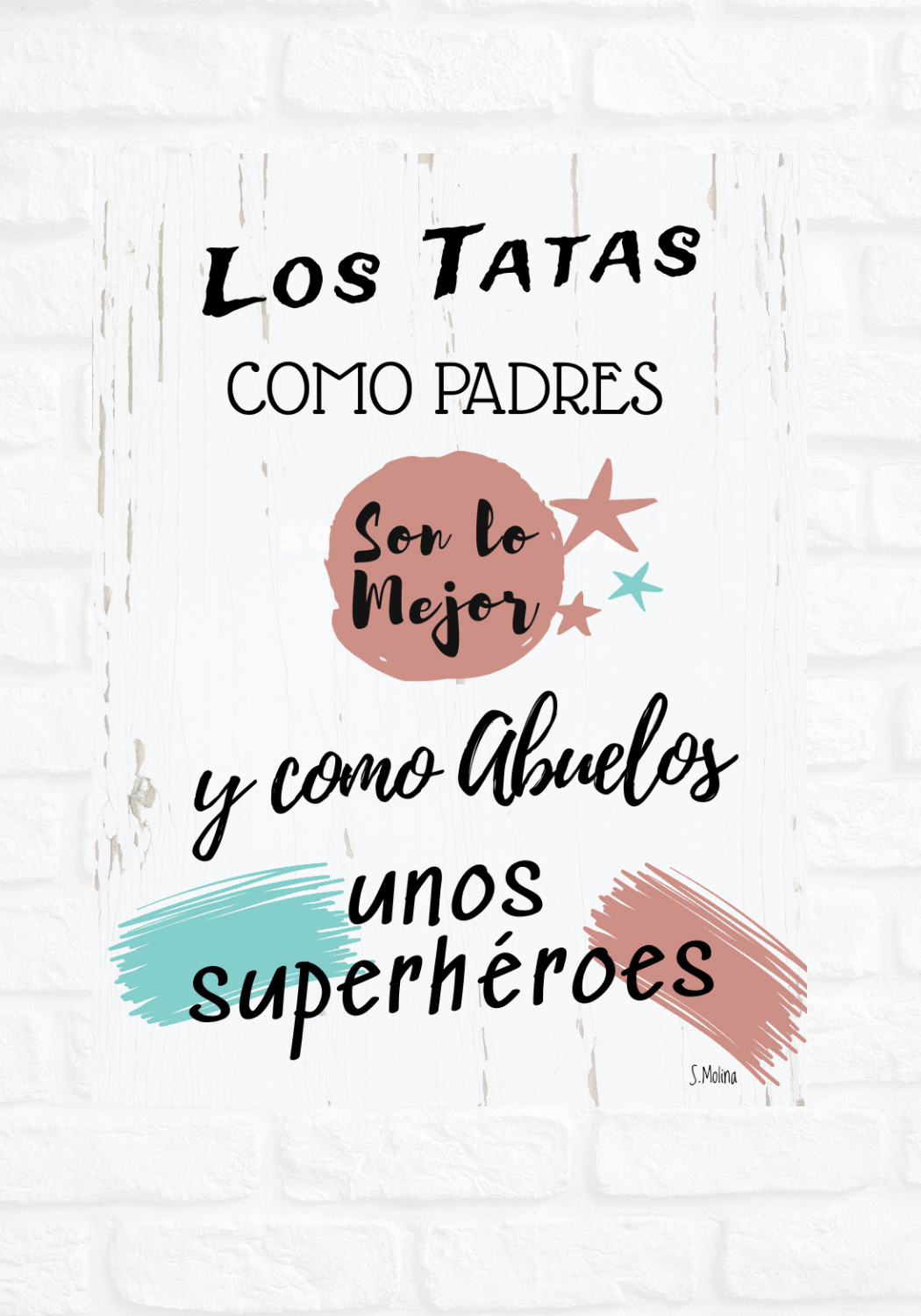 CUADRO DE MADERA "LOS TATAS"-2