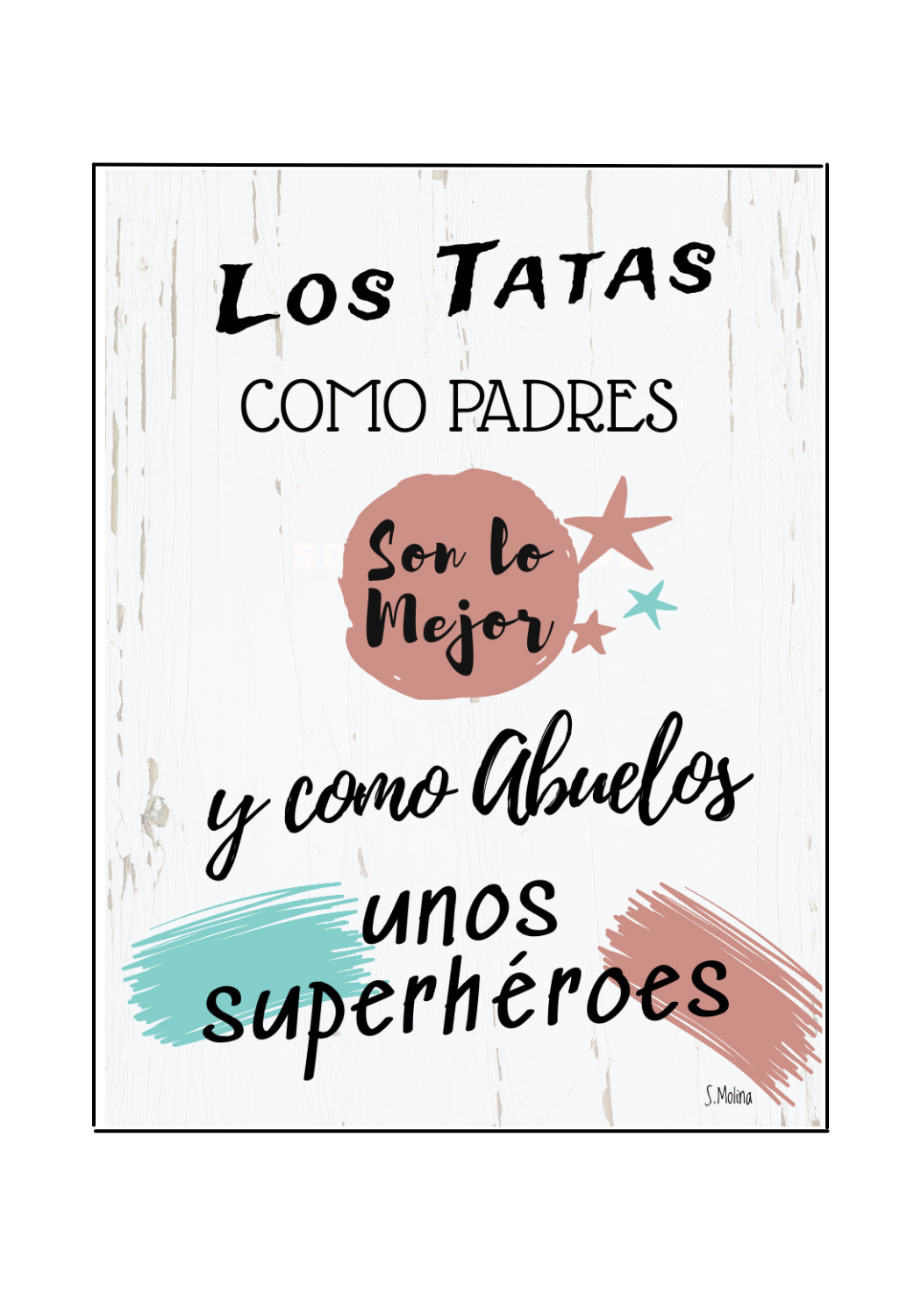 CUADRO DE MADERA "LOS TATAS"-0