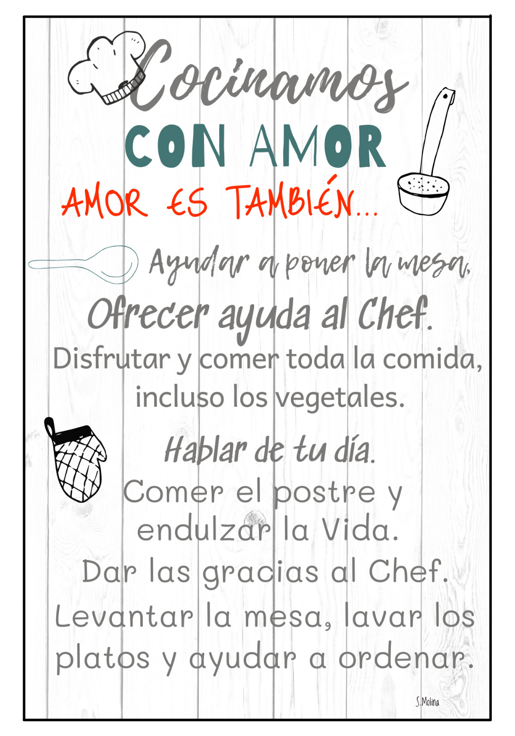 CUADRO DE MADERA "COCINAMOS CON AMOR"-0