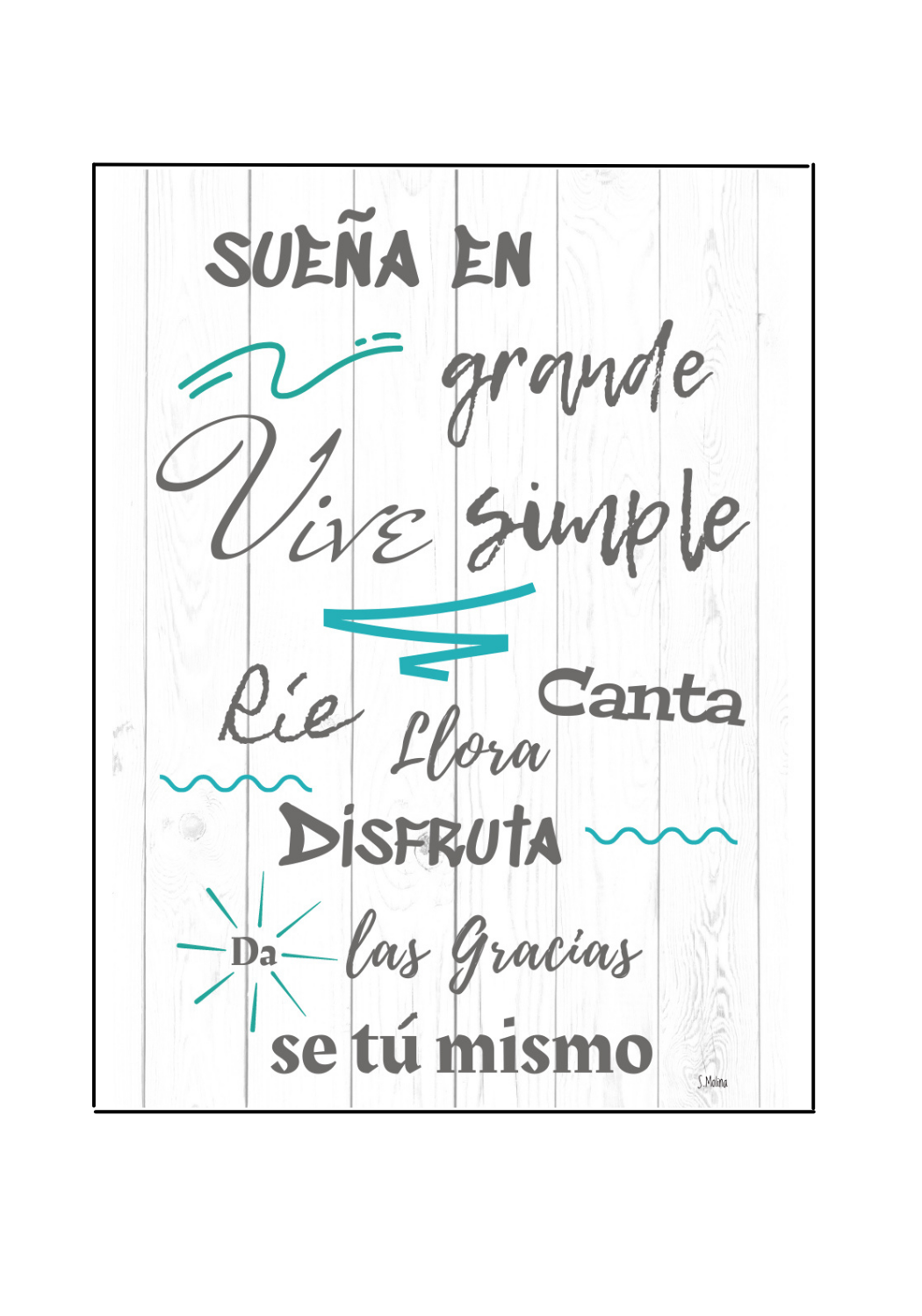 CUADRO DE MADERA "SUEÑA EN GRANDE"-0