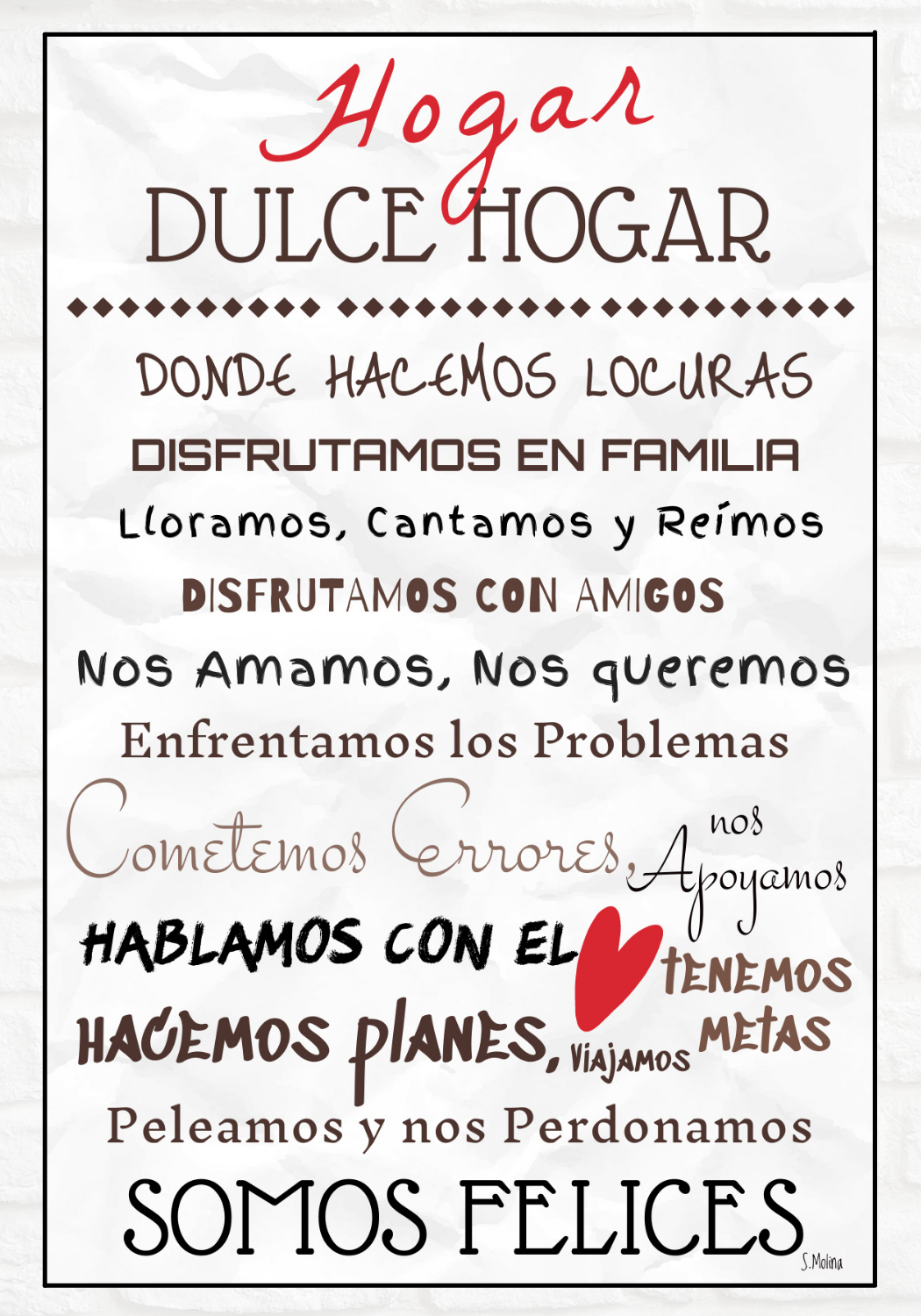 CUADRO DE MADERA "HOGAR DULCE HOGAR"-2