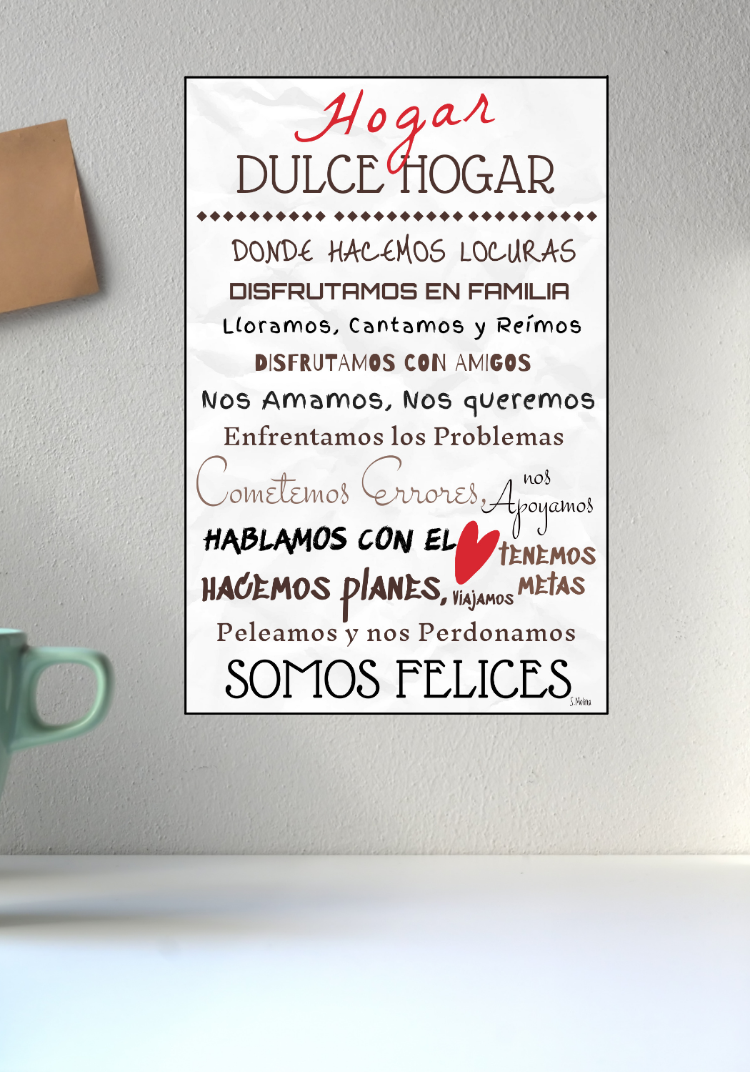 CUADRO DE MADERA "HOGAR DULCE HOGAR"-1