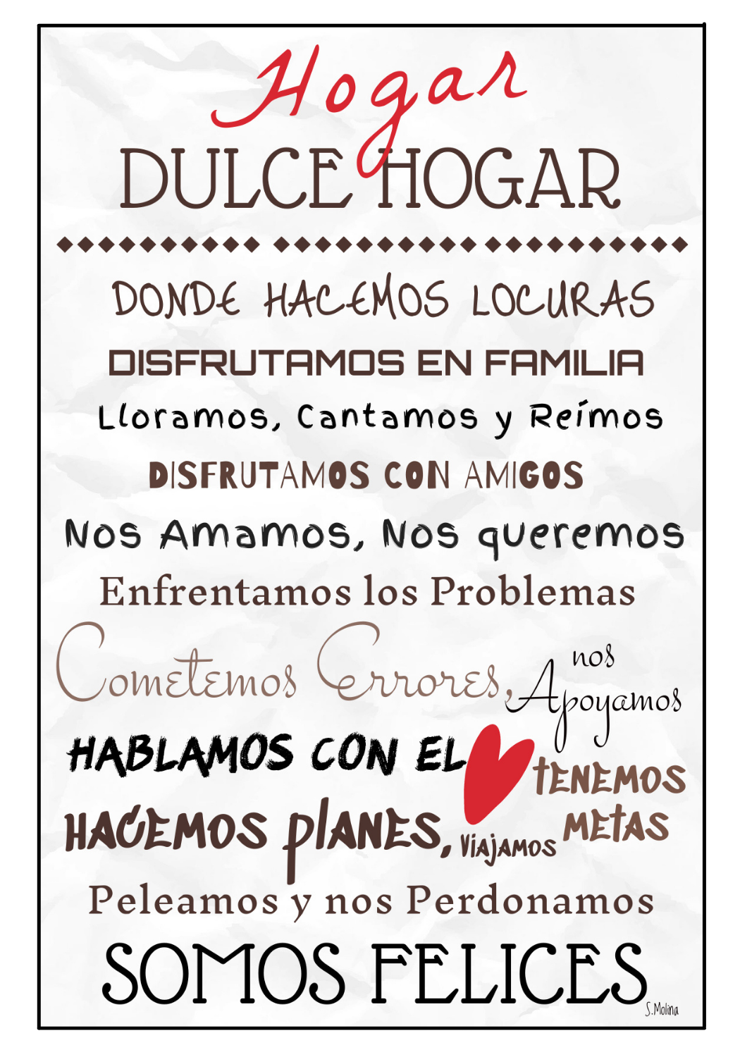 CUADRO DE MADERA "HOGAR DULCE HOGAR"-0