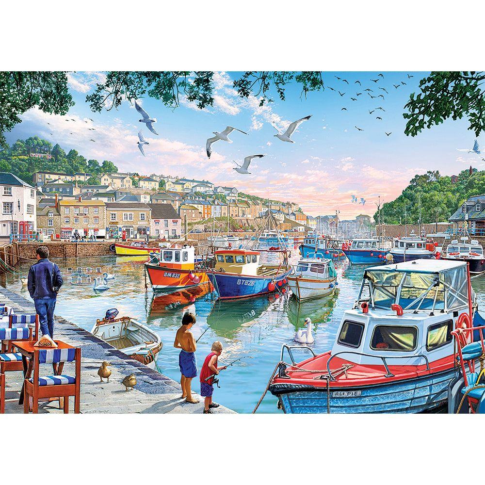 Puzzle 1000 piezas - The Little Fishermen At The Harbour-1