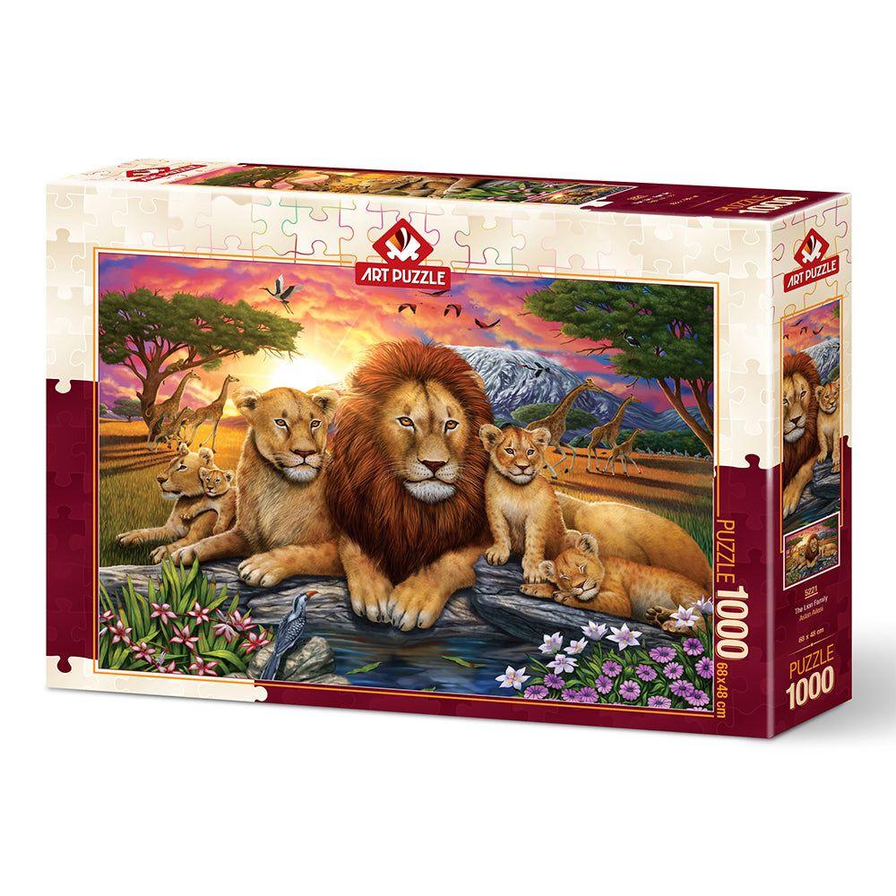 Puzzle 1000 piezas - Lion Family-0