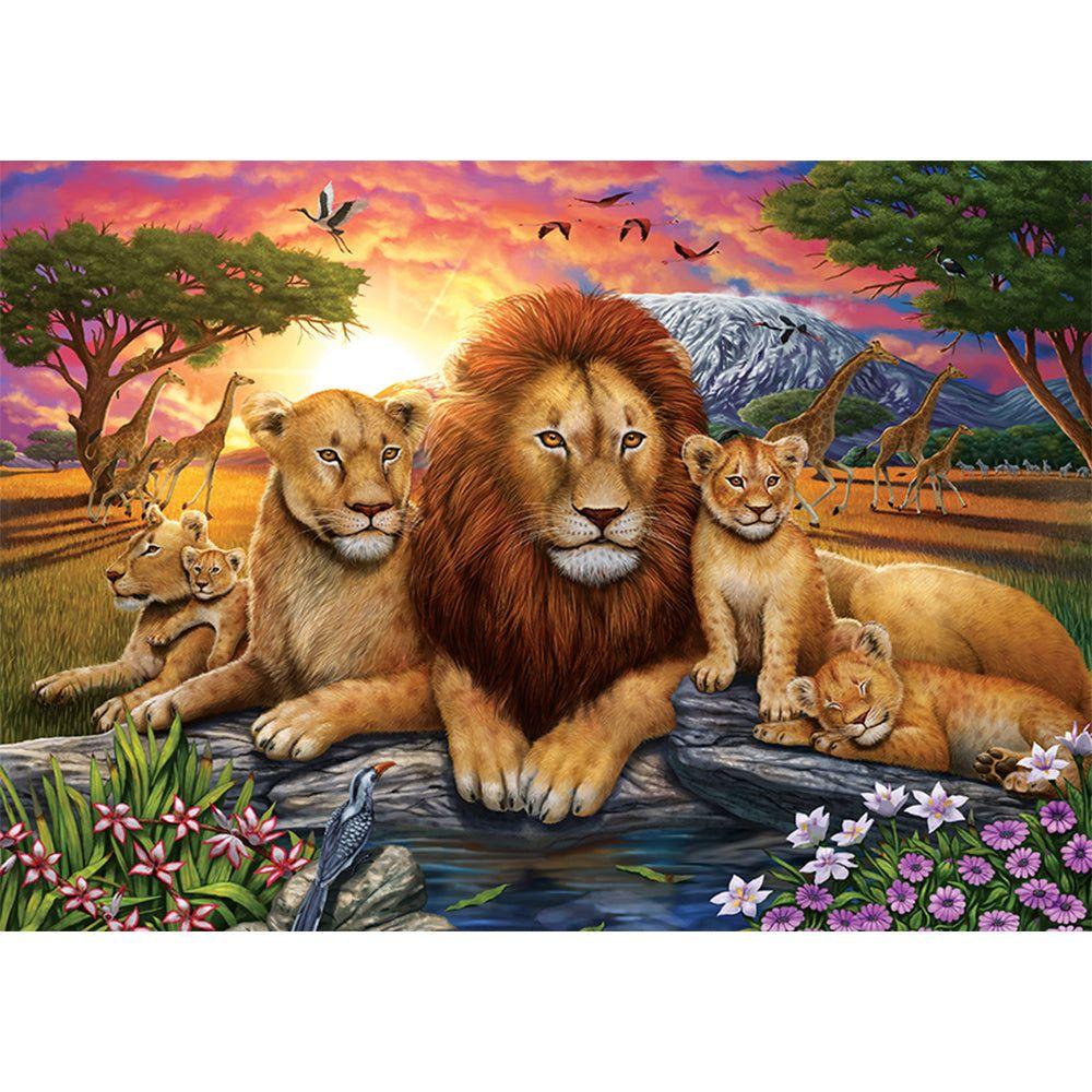 Puzzle 1000 piezas - Lion Family-1