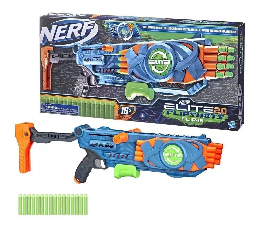 Nerf Elite 2.0 Flipshots Flip-16 - Lanzador Dardos-0