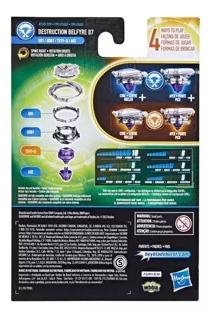 Beyblade Burst Quad Strike Destruction Belfyre B7-2
