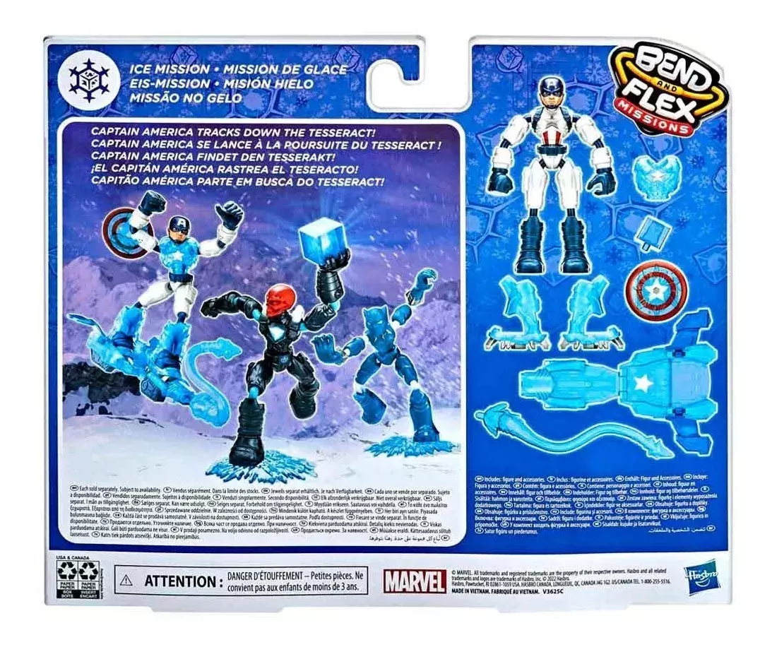 Figura Bend And Flex Missions Capitan America-3