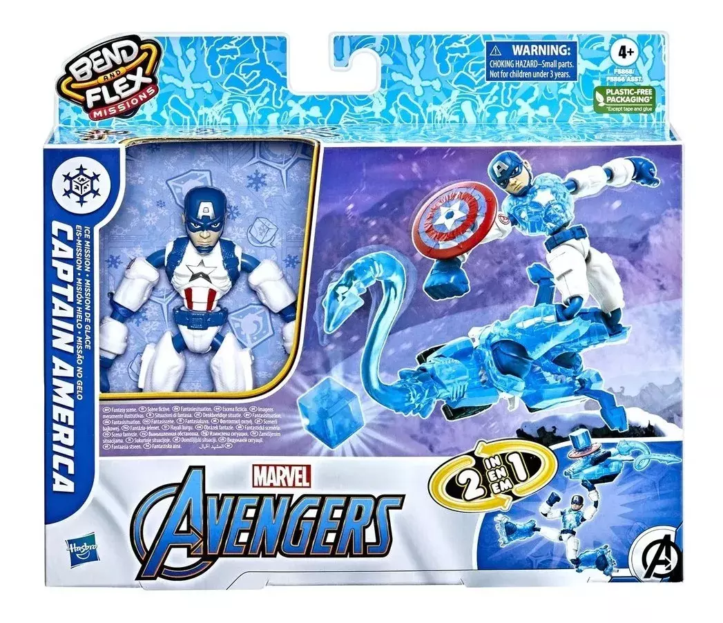 Figura Bend And Flex Missions Capitan America-0