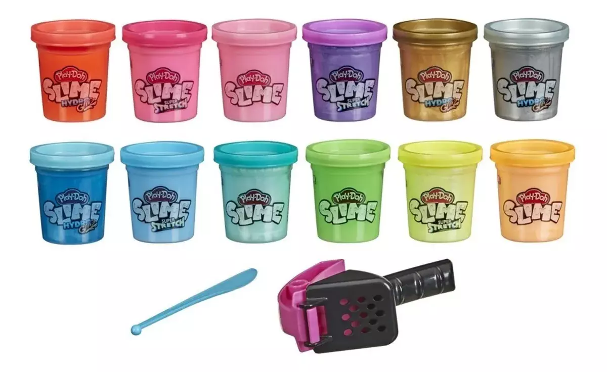 Play Doh Texturas 12 Variedades Creaciones Slime-1