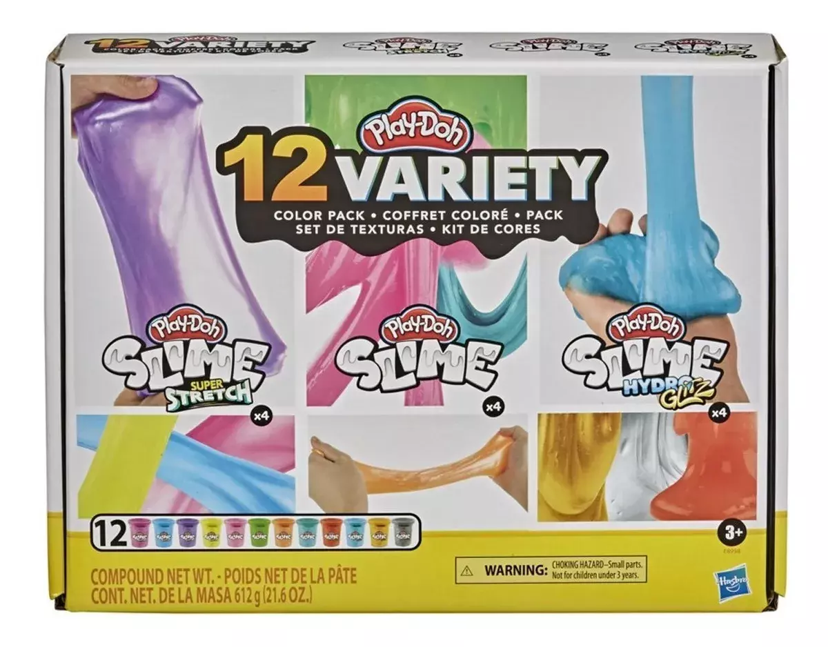 Play Doh Texturas 12 Variedades Creaciones Slime-0