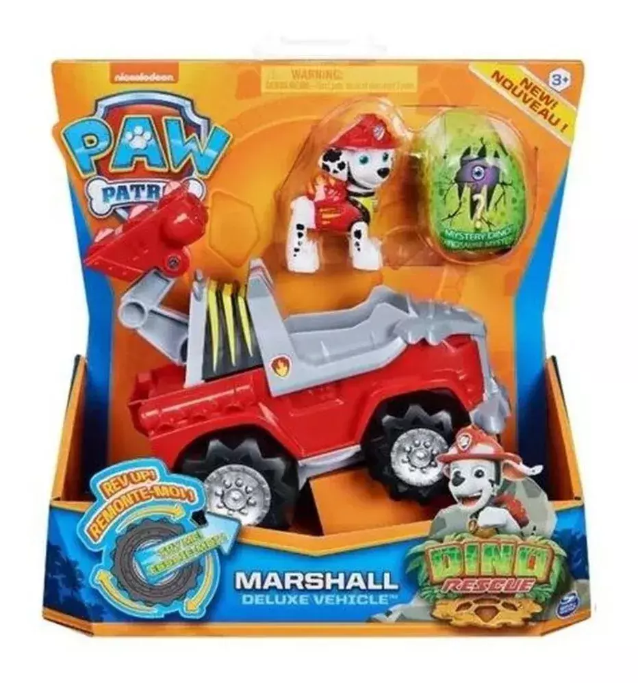 Vehiculo Paw Patrol Dino Rescue Deluxe + Marshall-0