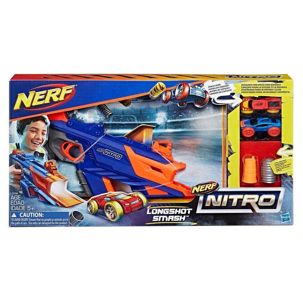 Nerf Nitro Longshot Smash Autos Lanzador + 2 Autos-0