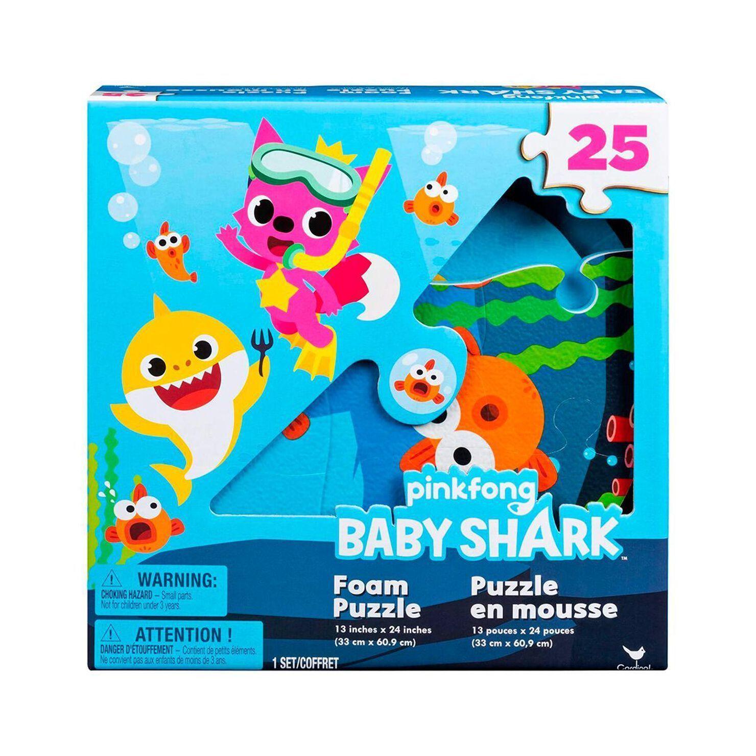 BABY SHARK - PUZZLE DE ESPUMA - 25 PIEZAS - OFICIAL-0