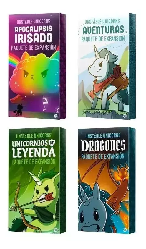 Pack 4 Juego Unstable Unicorns Expansiones - Juegos de Mesa - Español / Diverti-0