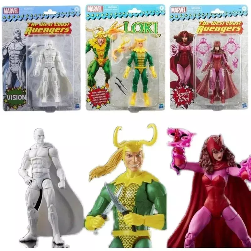 Pack 3 Figura Marvel Legends Series Retro Wanda Vision Loki-0