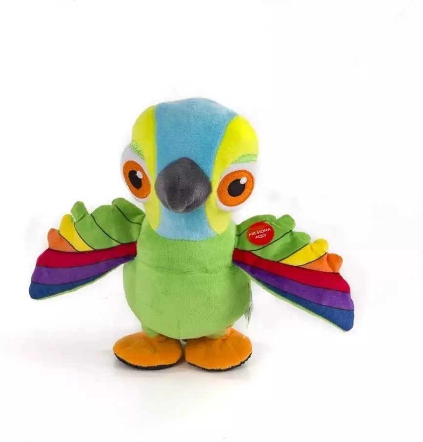 Peluche Lorito Pepe Musical Granja Zenón 33x27cm-1