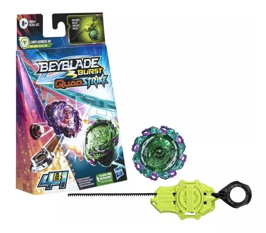 Beyblade Burst Quadstrike Trompo Chain Kerbeus K8-0