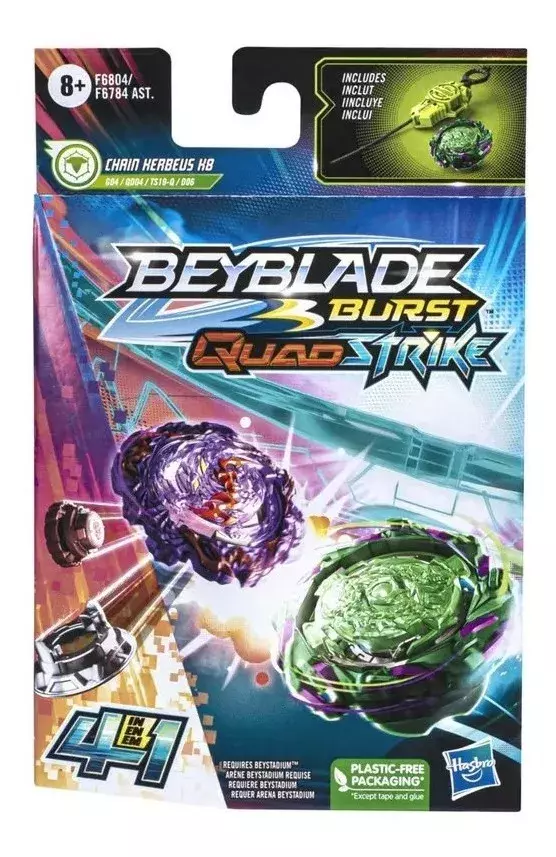 Beyblade Burst Quadstrike Trompo Chain Kerbeus K8-2