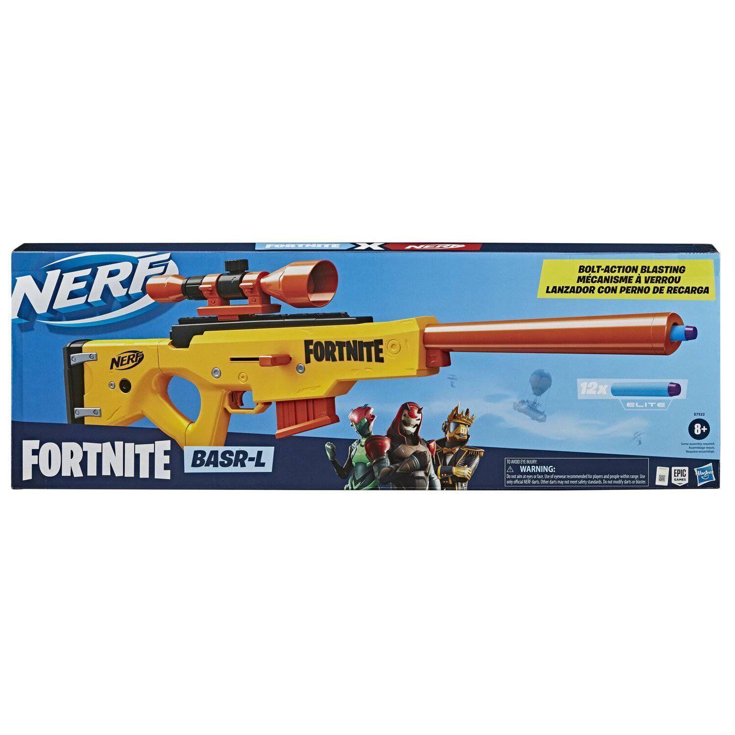 Lanzador Nerf Fortnite Basr-l Bolt Action Sniper-0