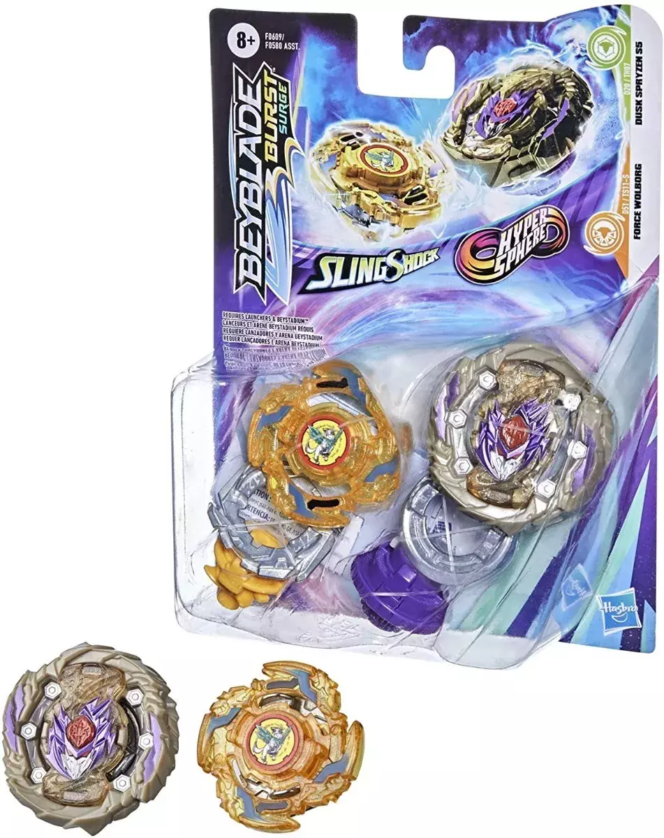 Beyblade Burst Surge Dual - Force Wolborg Y Dusk Spryzen S5 -1