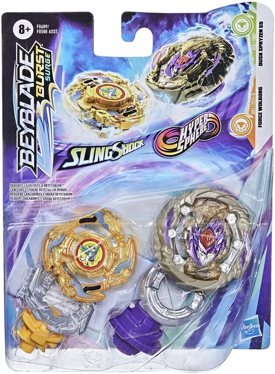 Beyblade Burst Surge Dual - Force Wolborg Y Dusk Spryzen S5 -0