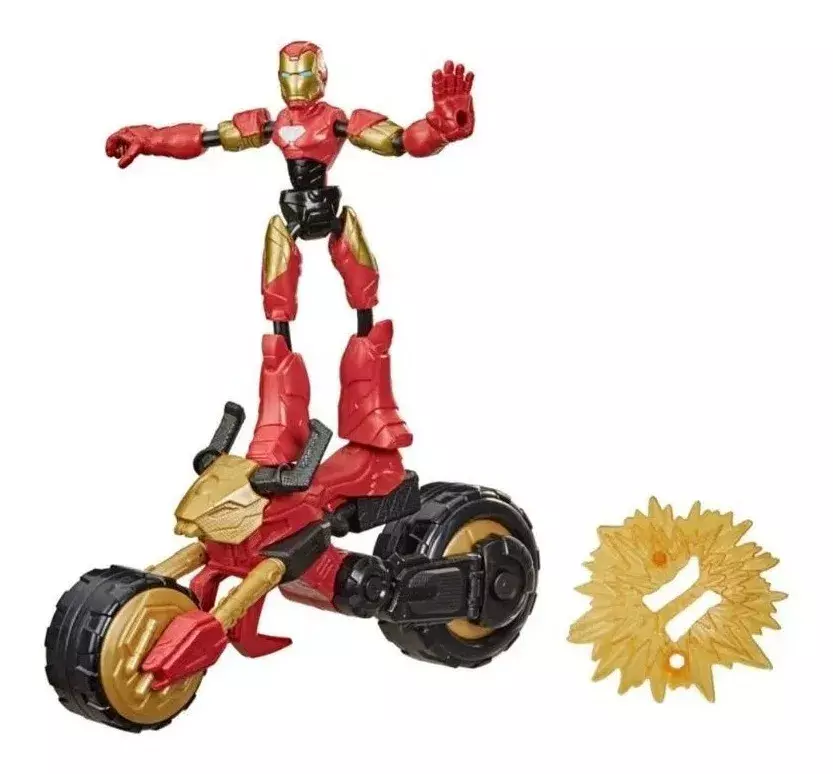Figura Iron Man Y Moto Bend And Flex Avengers -1