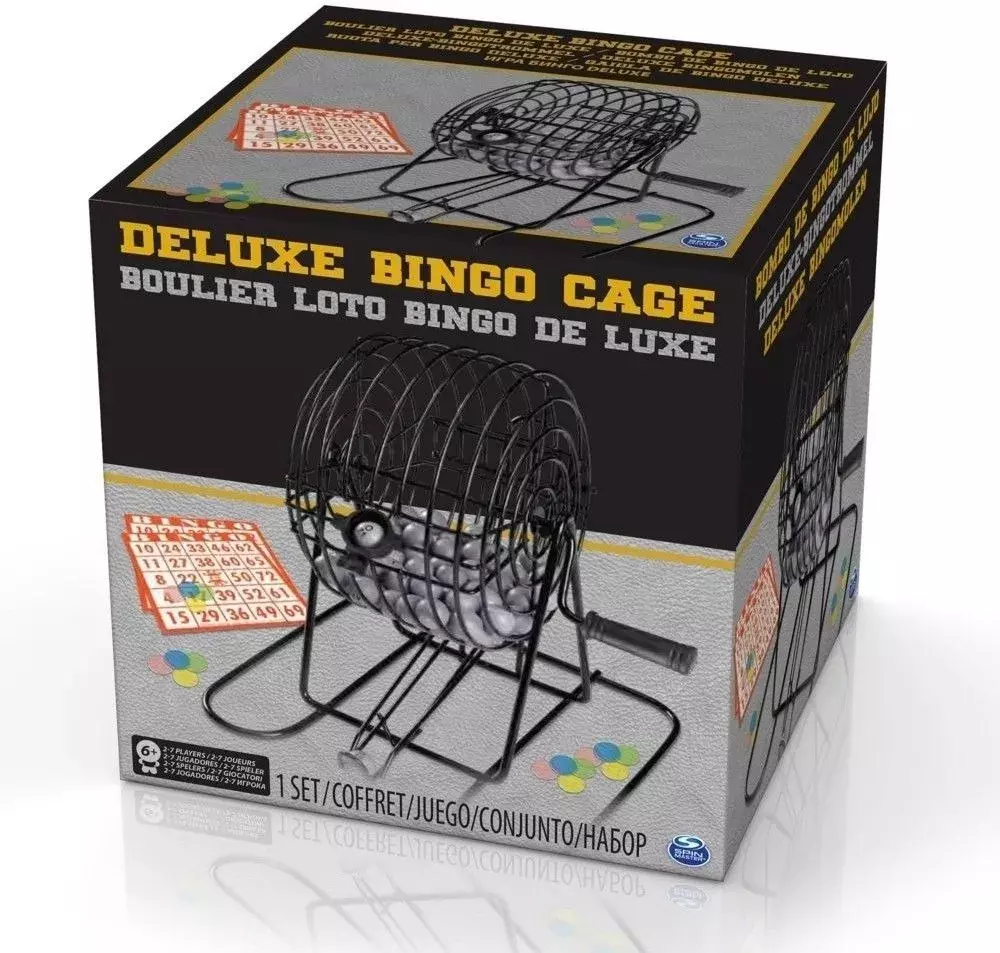 Set Bingo Deluxe Metal Completo Fichas Tombola - Juego de Mesa-0