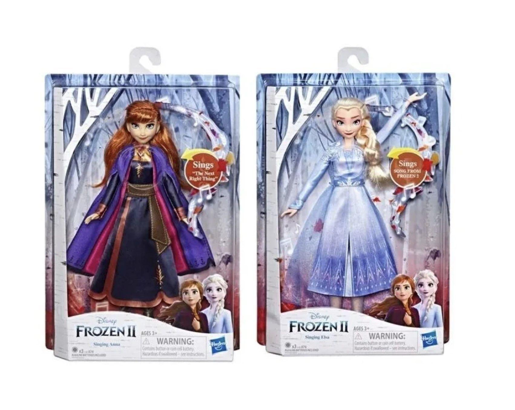 Pack 2 Muñecas Elsa Y Anna Frozen - Cantantes-0