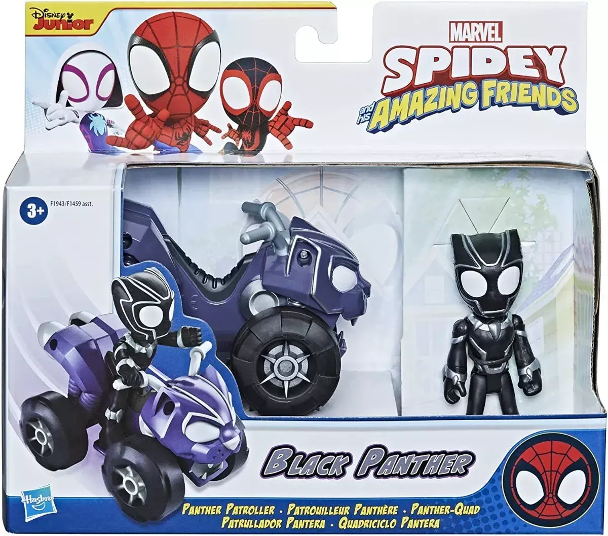 Figura Spidey Spiderman - Auto Black Panther-0