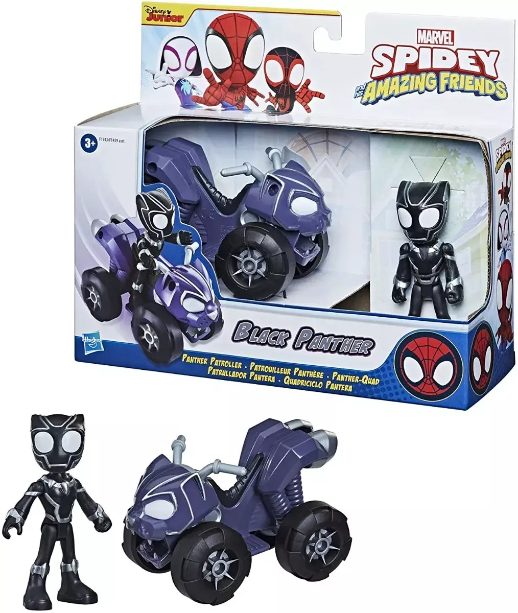 Figura Spidey Spiderman - Auto Black Panther-2