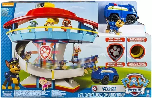 Paw Patrol Torre Vigilancia Chase Con Vehículo-0