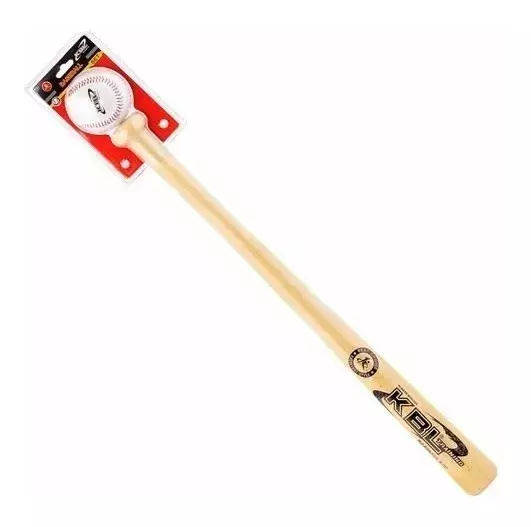 Bate Baseball Beisbol + Pelota 28 Pulgadas Madera-0