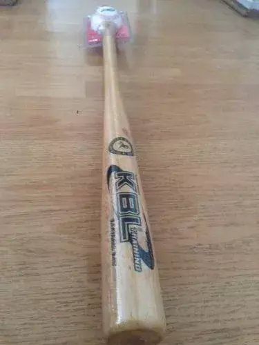 Bate Baseball Beisbol + Pelota 28 Pulgadas Madera-1