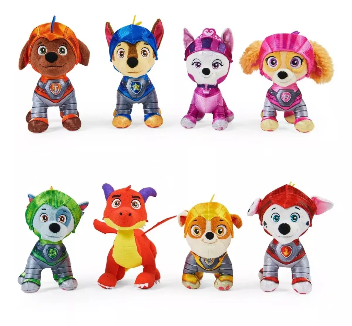 Coleccion Completa 8 Peluches Paw Patrol Knight -0