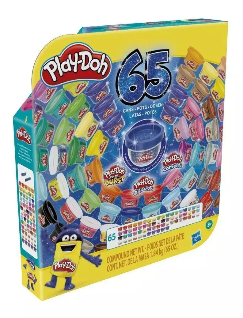 Play Doh Pack 65 Colores Latas Set Coleccion-0