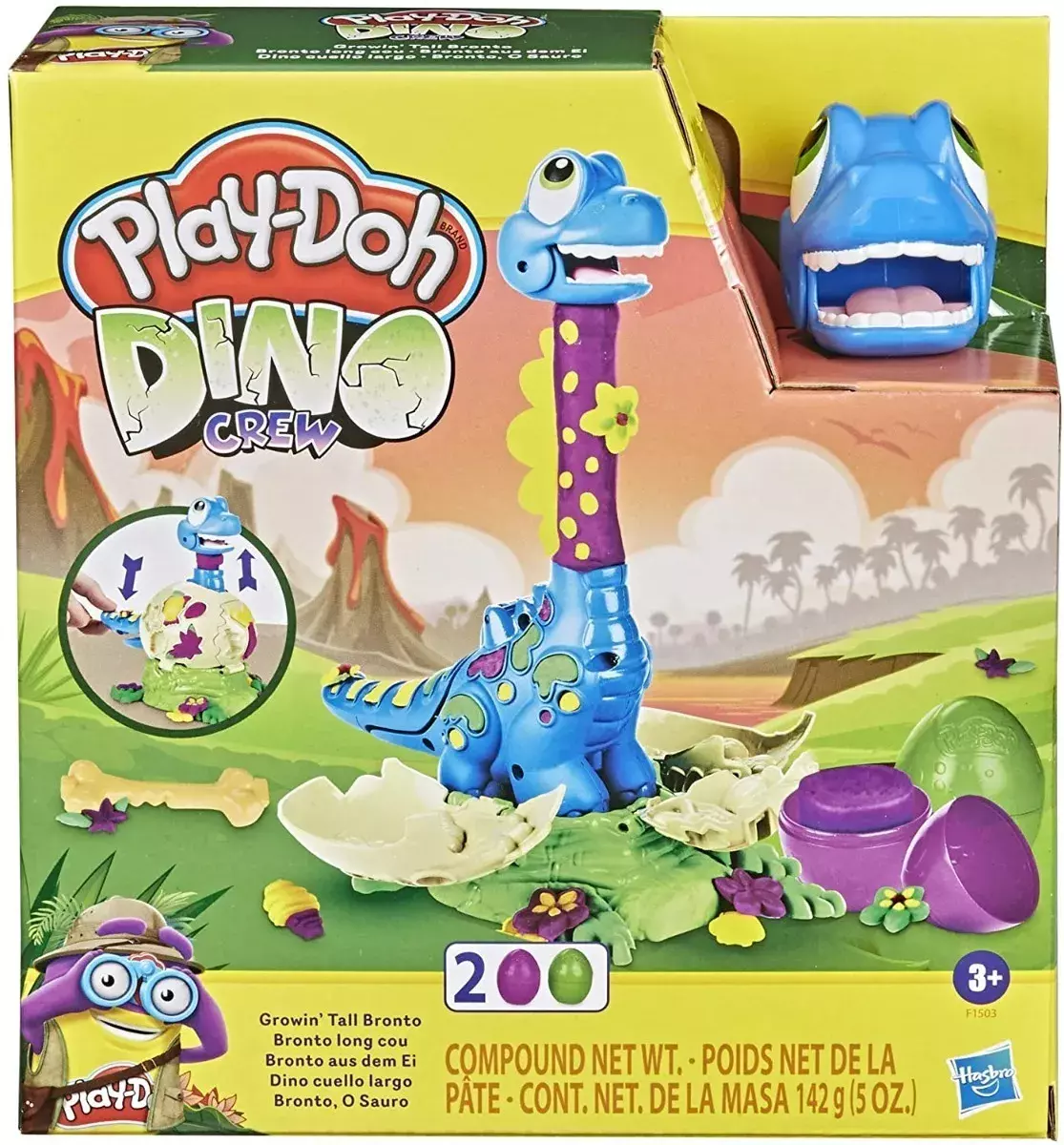 Play Doh Dino Crew Dinosaurio Brontosaurio Largo-0